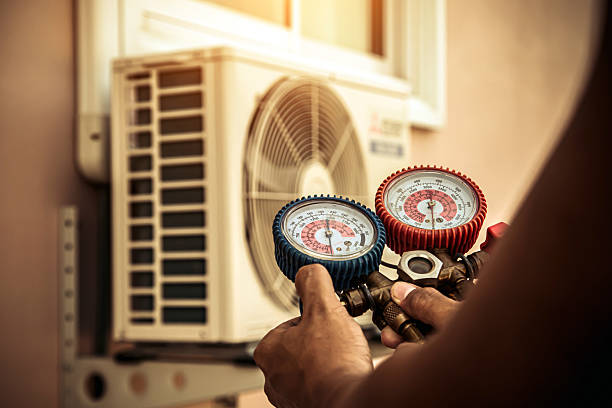 Professional Heat Pump Repair technician working in Yorkshire, VA